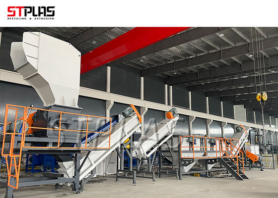 156kw 1000kg/H SUS304 HDPE Washing Line Untuk Drum/Bottle/Basket/Barrel