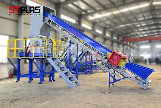 Mesin Daur Ulang Plastik Compactor Pemotong Film Plastik LDPE PE 1000kg / Jam