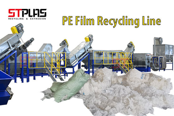 LDPE Pertanian Pe Film Mencuci Mesin Daur Ulang Plastik 1000kg / H