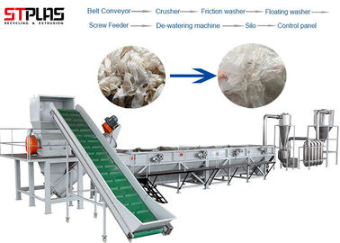 OEM LDPE PP PE Film Washing Line Memo Daur Ulang Produksi Semi Otomatis